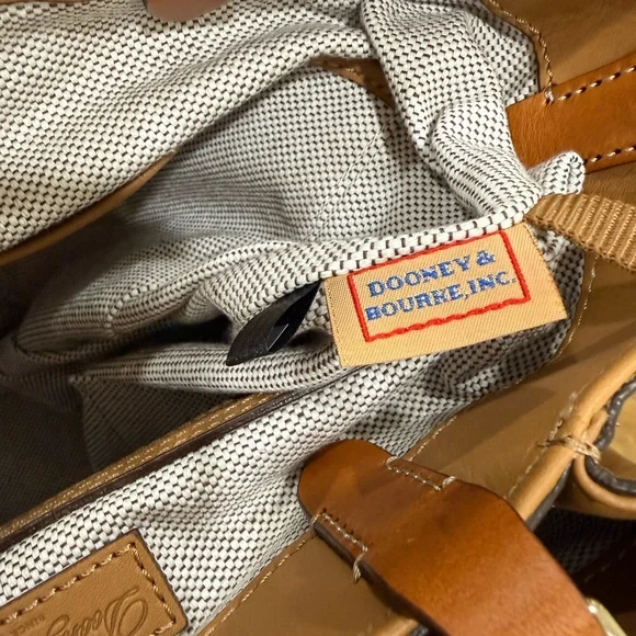 Dooney & Bourke Brown Leather Backpack - Picture 3 of 12
